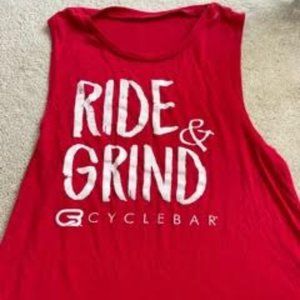 Ride & Grind Cyclebar Red Tank, Medium